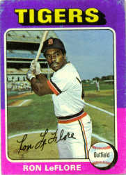 1975 Topps Mini Baseball Cards      628     Ron LeFlore RC